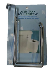 RESERVE TOILET PAPER HOLDER Over The Tank Hanging Metal Tissue Roll Storage - Picture 1 of 1