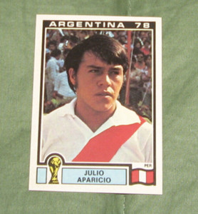 1978 Panini World Cup Soccer Argentina 78 #306 Julio Aparicio Peru Mint