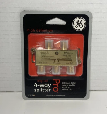 GE 37625 Digital 4-way Signal Splitter Pro High Definition New - Image 1 of 2