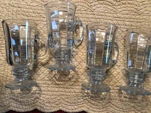 Set of 4 Cappuccino Coffee Mugs by Lily Glassware Made in Canada - Picture 1 of 4