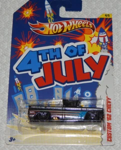 Hot Wheels Custom '62 Chevy Pickup ~ 4th of July ~ Black ~ New ~ 2011 ~ RARE - Picture 1 of 7