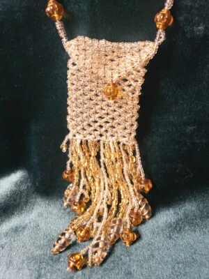 Collar monedero vintage con cuentas de 18,5 pulgadas Foto 1 de 4