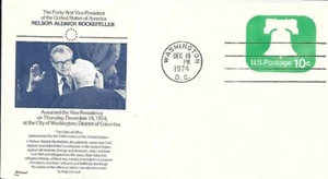 USA 1974 INAUGRATION DAY COVER OF NELSON ROCKEFELER AS VICE PRESIDENT - Picture 1 of 1