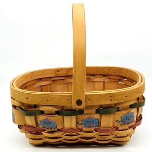 Basket Country Woven Collection Grand Oval w Positional Handle Bird House Deco - Picture 1 of 13