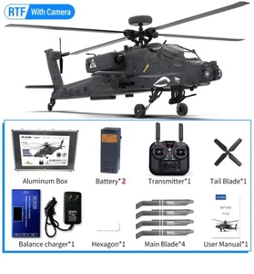 YXZNRC F11S Hubschrauber Apache GPS 2.4G 6-Achsen Gyro 9CH Flybarless 3D mit Kamera - Bild 1 von 21