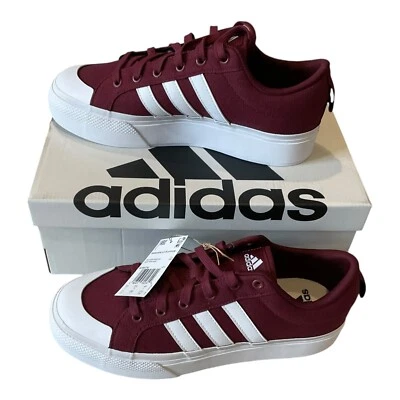 Talla 11 Mujer Adidas Bravada 2.0 Plataforma Monopatín Zapato Bajo Zapatilla Granate Foto 1 de 4