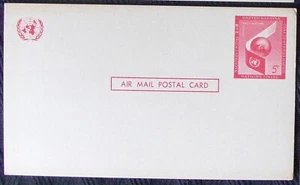 UNITED NATIONS 5¢ Air Mail postcard unposted. - Picture 1 of 1