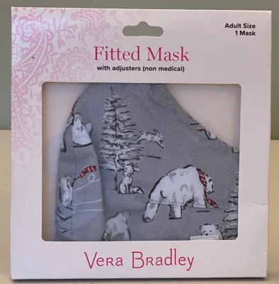 Vera Bradley Cotton Face Mask BEARY MERRY ~ New/Sealed - Image 1 of 2