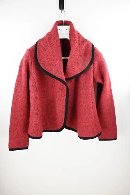 Tiffany Treloar wool blend jacket in rouge with black trim size 2 - Image 1 of 4