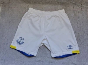 Everton 2022/23 Umbro Football Shorts White/Blue Youth XLB - Picture 1 of 7