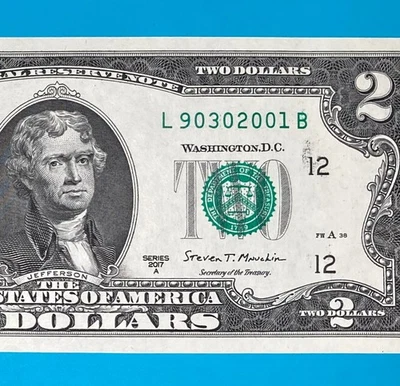 September 3, 2001 (L 90302001 K) BIRTHDAY $1 One Dollar Bill *UNC* (9_/3_/2001) - Image 1 of 4