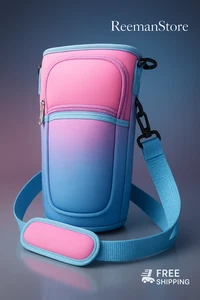 Water Bottle Carrier Bag For Stanley 40oz Tumbler with Adjustable Shoulder Strap - Picture 1 of 10