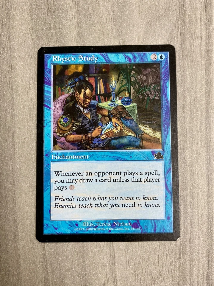 Magic The Gathering Rhystic Study Prophecy #45 Card - Image 1 of 3