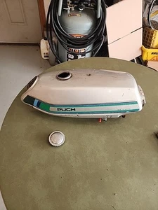 PUCH MOPED MAGNUM MK II  MAGNUM II SILVER BLUE GREEN GAS PETRO TANK NICE L$$K - Picture 1 of 24