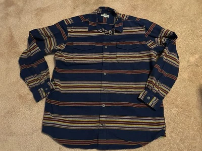 Duluth Trading Co Striped Fleece Shirt Jacket - Mens XL  Tall- Heavy Duty Cotton - Image 1 of 4