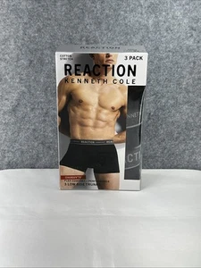 KENNETH COLE REACTION 3 PACK MEN'S BLACK LOW RISE TRUNKS Boxer Briefs SIZE XL - Picture 1 of 13