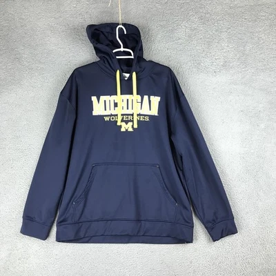 Michigan Wolverines Hoodie Mens XL NCAA Football Pullover Sweatshirt Majestic - Image 1 of 4