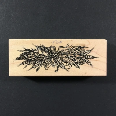 PSX Maíz y Trigo Otoño Otoño Acción de Gracias Sello de Goma Montado en Madera G-1949 Foto 1 de 4