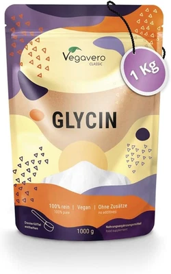 Glicina Polvo Vegavero | 1 Kg Glycine (330 Porciones) | Con Cuchara Medidora | A - Imagen 1 de 4