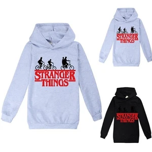 የ.Dzieci Chłopcy Dziewczyna Stranger Things Bluza z kapturem Zimowy sweter Bluza z kapturem TopyК - Zdjęcie 1 z 7