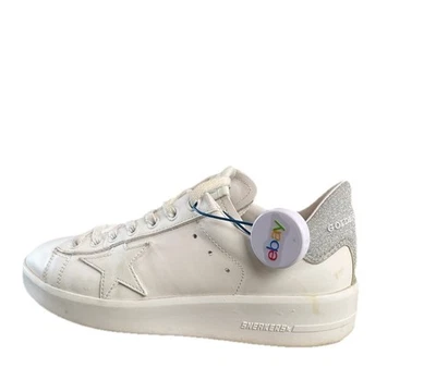 Golden Goose Pure Star Sneaker Women White Silver Auth Size 37 US 7 - Image 1 of 4