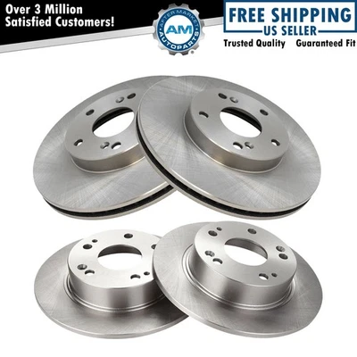 Front and Rear Brake Rotors Set For 2003-2007 Honda Accord - Image 1 of 3