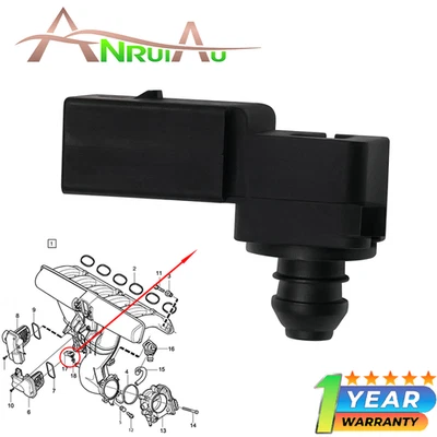 Map sensor For Volvo S80 2.0L 3.0L 3.2L 4.4L 2007-2014 1999CC 2953CC 3192CC 4414 - Image 1 of 4