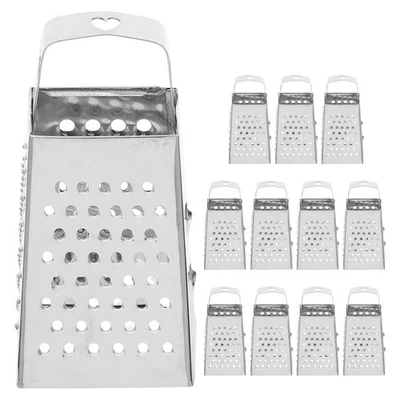  12 Stück Mini-Reibe, kleine Käsereibe aus Edelstahl mit Griff, Küchenhelfer zum - Bild 1 von 4