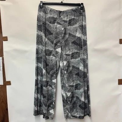 Style & Co Womens L Black White Printed Wide Leg Lounge Pajama Pants RETAG CK63 - Image 1 of 4