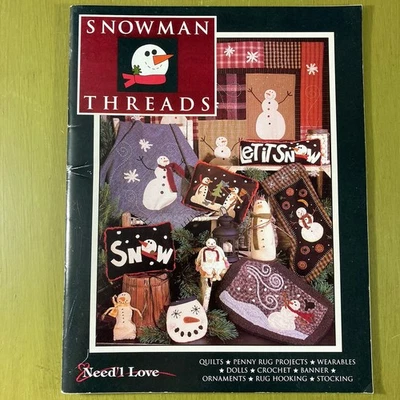 Need’l Love Snowman Threads Needlecraft Project Pattern Book Quilt Crochet More Foto 1 de 4