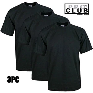 3Pc Pro Club Men's M Heavyweight Cotton Short Sleeve Crew Neck T-Shirt - Picture 1 of 5