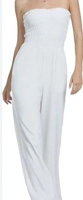 🔥 Juicy Couture • Cream Soda White Velour Jumpsuit • Women’s Sz S - Image 1 of 4