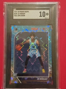 Ja Morant 2019-20 Panini NBA Hoops Teal Explosion Rookie #259 RC SGC 10 GEM MINT - Bild 1 von 3