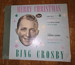 BING CROSBY  Merry Christmas DECCA Records 78RPM 1945 Decca Vinyl Album A-550 - Picture 1 of 10