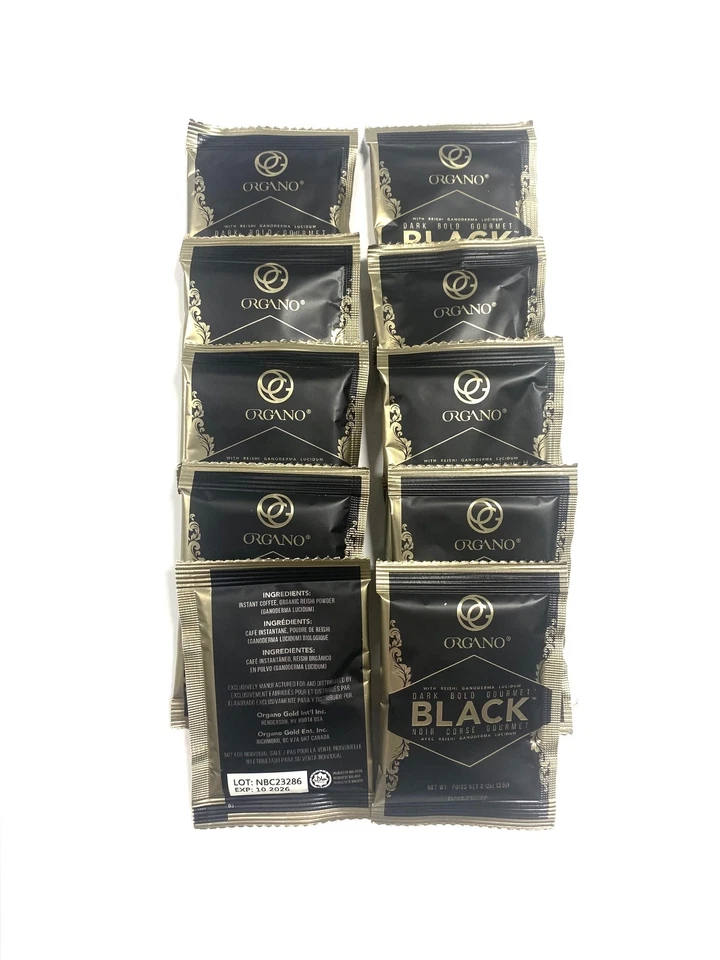 Organo Gold Gourmet Premium Black Coffee Organic Ganoderma Lucidum (10 Sachets) - Image 1 of 1
