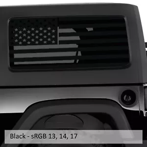Jk & JL American Flag Window Hardtop Set Vinyl Decal for Wrangler Model '07-'20 - Bild 1 von 12