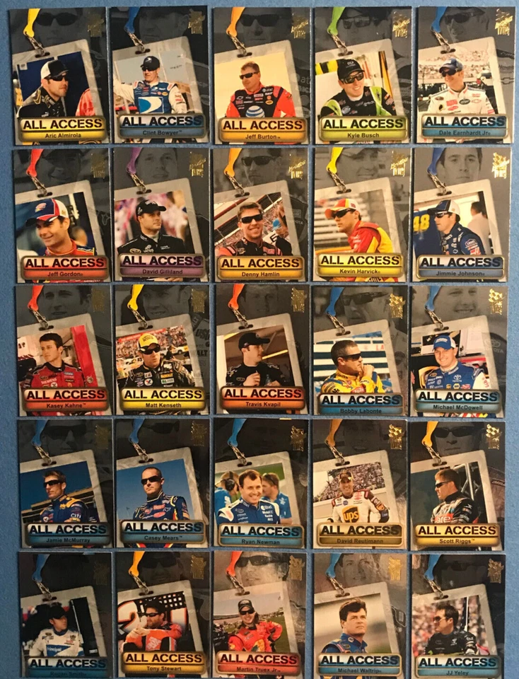 2008 Press Pass VIP All Access 25 Card Insert Set NASCAR Gordon, Busch, Dale Jr. - Image 1 of 1