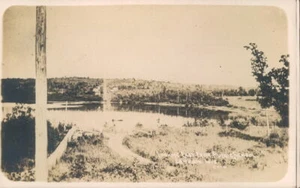 Lampson, WI. 1900's RPPC Postcard Looking East From public School Lampson, Wis. - Picture 1 of 2