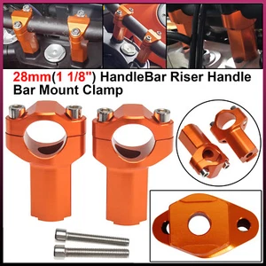 28mm(1 1/8") HandleBar Risers Bar Mounts Clamps W/ Bolts For 530 EXC 450 EXC-F - Picture 1 of 14