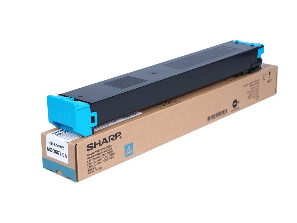 SHARP MX-36GTCA Original Cyan Toner SHARP MX-2610N/MX-2640N/MX-3110N/MX-3610N - Image 1 of 1