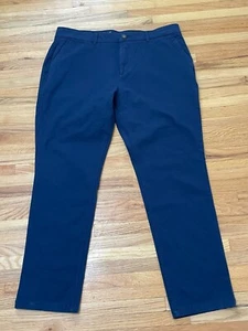 Mugsy Morgans Chino Hose Herren 38x30 blau gerades Bein Eingrifftasche Baumwollmischung - Bild 1 von 11