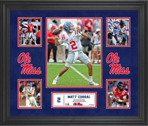 Matt Corral Ole Miss Rebels Framed 5-Photo Collage Cover