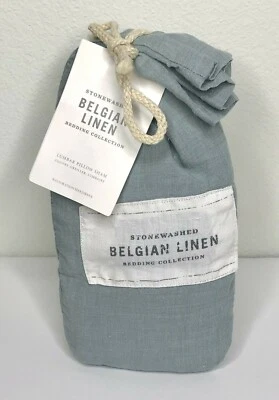 Restoration Hardware Stonewashed Belgian Linen Lumbar Sham Silver Sage NEW $79 Foto 1 de 4