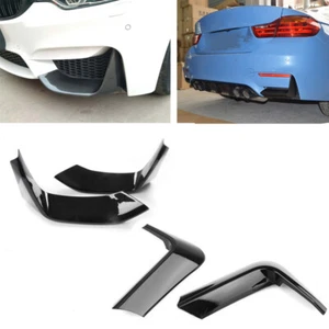 Black Front&Rear Bumper Splitter Lip Spoiler For BMW F80 M3 F82 F83 M4 2014-2020 - Picture 1 of 7