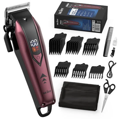 SEJOY Professional Cordless Hair Clippers for Men Barber Shaver Haircut Machine