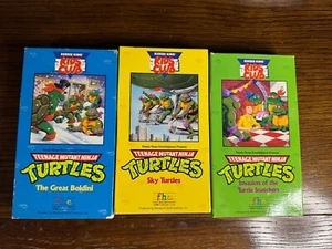 TMNT 3 VHS Lot Burger King Kids Club Teenage Mutant Ninja Turtles - 1990! - Picture 1 of 24