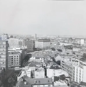 Vintage 1960s Aerial View Belgrade Downtown Medium Format B&W Negatives 6x6 cm - Picture 1 of 13