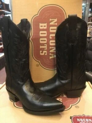 Women's Nocona Western Boots NL4019 Black Leather - Image 1 of 4
