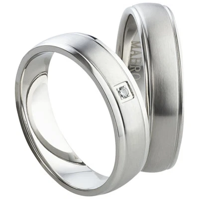 Ring Freundschaftsringe Partnerringe Verlobungsringe Edelstahl Silber mit Gravur - Bild 1 von 2