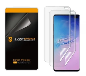 2X Supershieldz Clear Full Cover Screen Protector for Samsung Galaxy S10 Plus - Picture 1 of 2